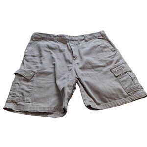 Faded Glory Mens Cargo Shorts Size 40 Beige Cotton Multiple Pockets Gorpcore